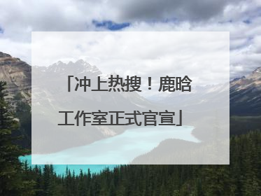 冲上热搜！鹿晗工作室正式官宣