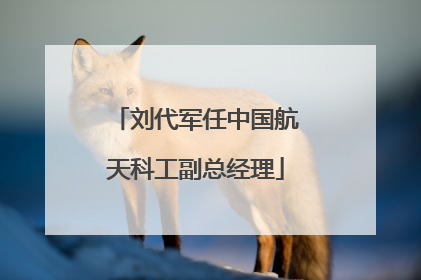 刘代军任中国航天科工副总经理