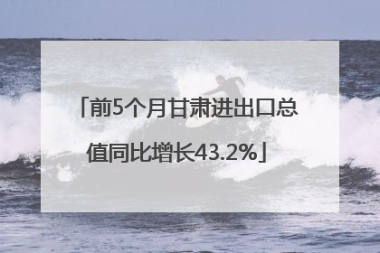 前5个月甘肃进出口总值同比增长43.2%