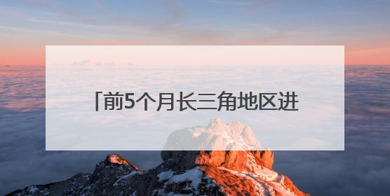 前5个月长三角地区进出口总值增长5.2%