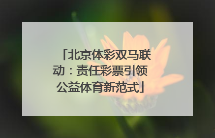 北京体彩双马联动：责任彩票引领公益体育新范式