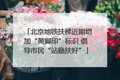 北京地铁扶梯近期增加“黄脚印”标识 倡导市民“站稳扶好”
