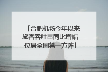 合肥机场今年以来旅客吞吐量同比增幅位居全国第一方阵
