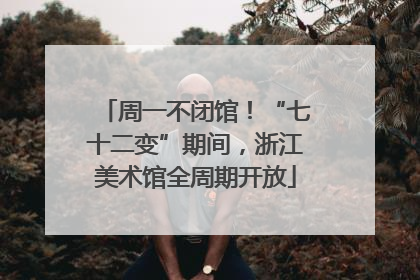 周一不闭馆！“七十二变”期间，浙江美术馆全周期开放