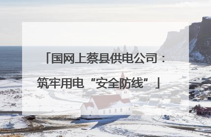 国网上蔡县供电公司：筑牢用电“安全防线”