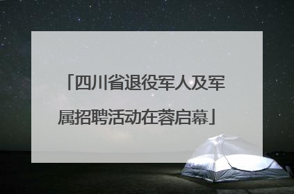 四川省退役军人及军属招聘活动在蓉启幕