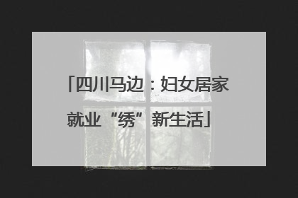 四川马边：妇女居家就业“绣”新生活