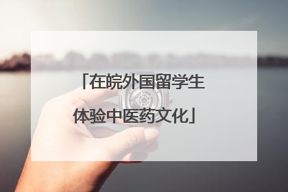 在皖外国留学生体验中医药文化