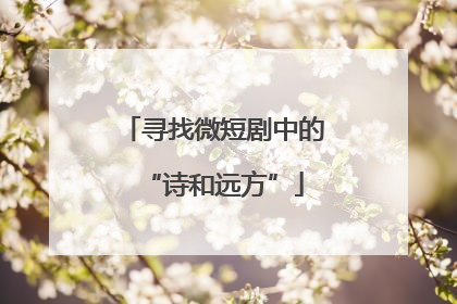 寻找微短剧中的“诗和远方”