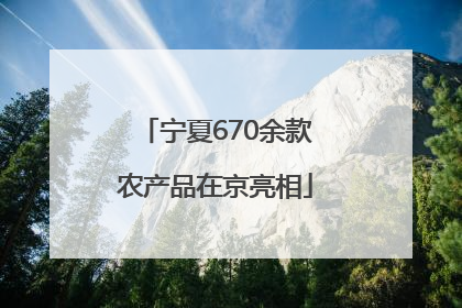 宁夏670余款农产品在京亮相