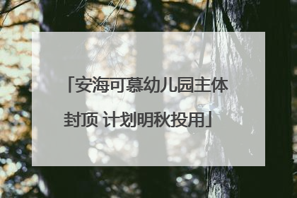 安海可慕幼儿园主体封顶 计划明秋投用