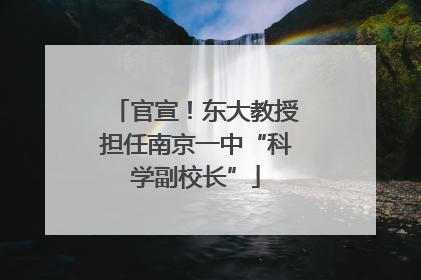 官宣！东大教授担任南京一中“科学副校长”