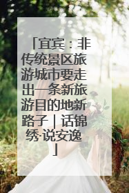 宜宾：非传统景区旅游城市要走出一条新旅游目的地新路子｜话锦绣·说安逸