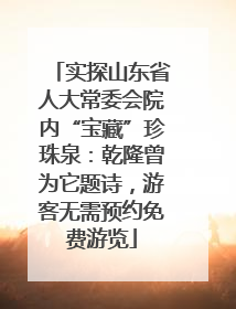 实探山东省人大常委会院内“宝藏”珍珠泉：乾隆曾为它题诗，游客无需预约免费游览
