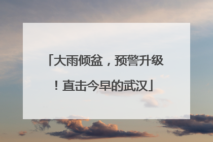 大雨倾盆，预警升级！直击今早的武汉
