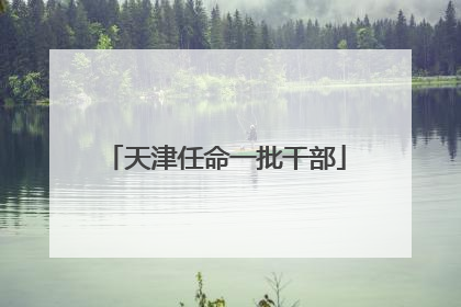 天津任命一批干部