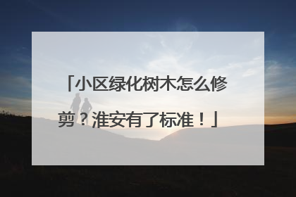 小区绿化树木怎么修剪？淮安有了标准！