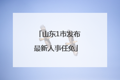 山东1市发布最新人事任免