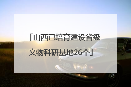 山西已培育建设省级文物科研基地26个