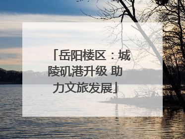 岳阳楼区：城陵矶港升级 助力文旅发展