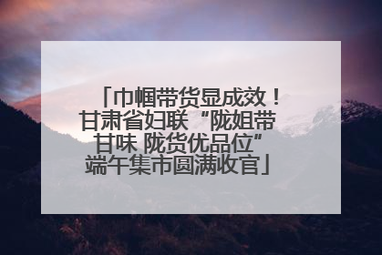 巾帼带货显成效！甘肃省妇联“陇姐带甘味 陇货优品位”端午集市圆满收官