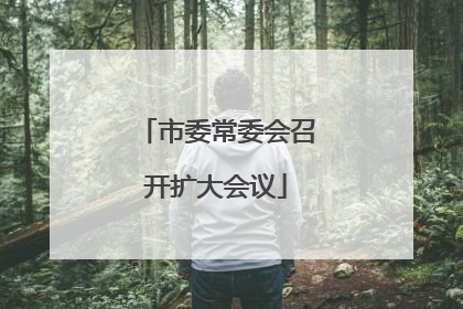 市委常委会召开扩大会议