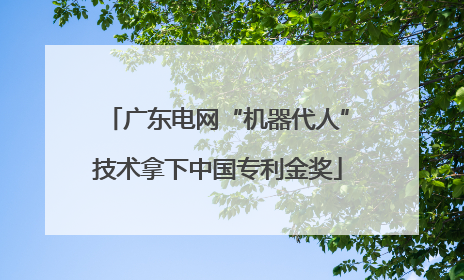 广东电网“机器代人”技术拿下中国专利金奖