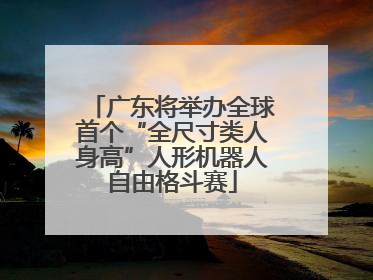 广东将举办全球首个“全尺寸类人身高”人形机器人自由格斗赛