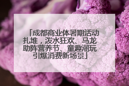 成都商业体暑期活动扎堆，泼水狂欢、马龙助阵营养节、童趣潮玩引爆消费新场景