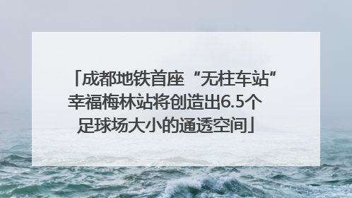 成都地铁首座“无柱车站”幸福梅林站将创造出6.5个足球场大小的通透空间