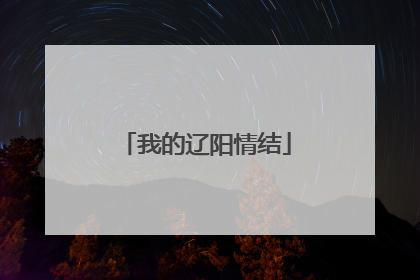 我的辽阳情结