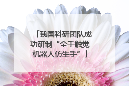 我国科研团队成功研制“全手触觉机器人仿生手”
