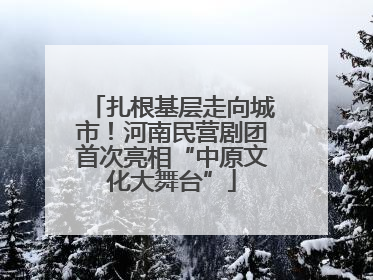 扎根基层走向城市！河南民营剧团首次亮相“中原文化大舞台”
