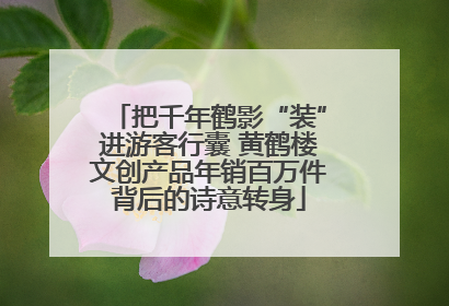 把千年鹤影“装”进游客行囊 黄鹤楼文创产品年销百万件背后的诗意转身