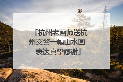 杭州老画师送杭州交警一幅山水画 表达真挚感谢