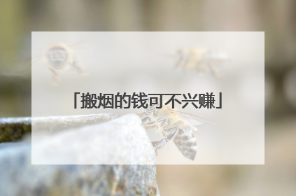 搬烟的钱可不兴赚