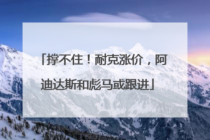 撑不住！耐克涨价，阿迪达斯和彪马或跟进