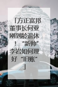 方正富邦董事长何亚刚到龄退休！“新帅”李岩如何理好“旧账”