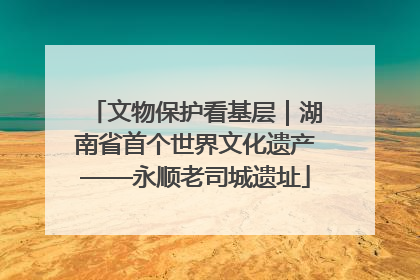 文物保护看基层｜湖南省首个世界文化遗产——永顺老司城遗址