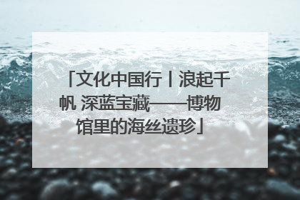 文化中国行丨浪起千帆 深蓝宝藏——博物馆里的海丝遗珍