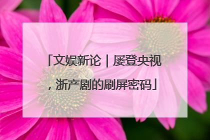 文娱新论｜屡登央视，浙产剧的刷屏密码