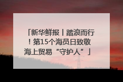 新华鲜报丨踏浪而行！第15个海员日致敬海上贸易“守护人”