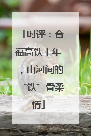 时评：合福高铁十年，山河间的“铁”骨柔情
