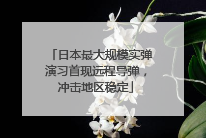 日本最大规模实弹演习首现远程导弹，冲击地区稳定