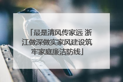 最是清风传家远 浙江做深做实家风建设筑牢家庭廉洁防线