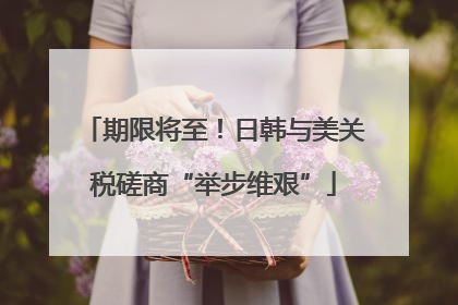 期限将至！日韩与美关税磋商“举步维艰”