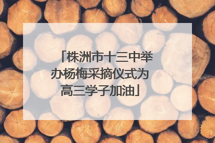株洲市十三中举办杨梅采摘仪式为高三学子加油