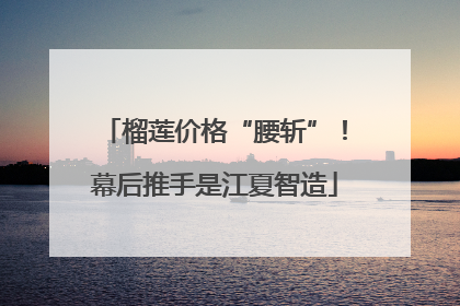 榴莲价格“腰斩”！幕后推手是江夏智造