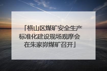 横山区煤矿安全生产标准化建设现场观摩会在朱家峁煤矿召开