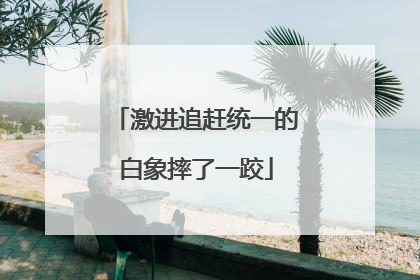 激进追赶统一的白象摔了一跤